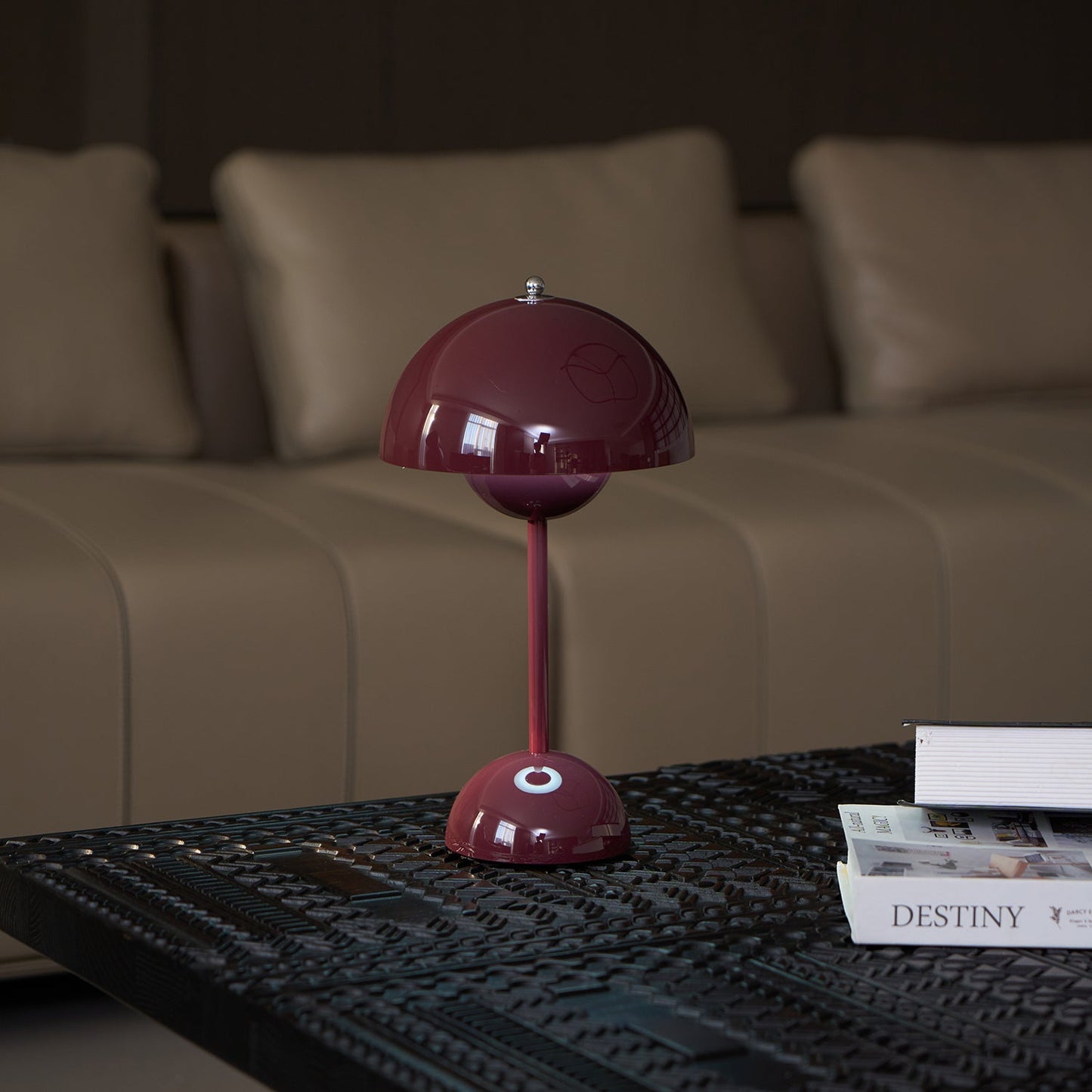 Élodie Wiederaufladbare LED-Tischleuchte mit Doppelkugeldesign