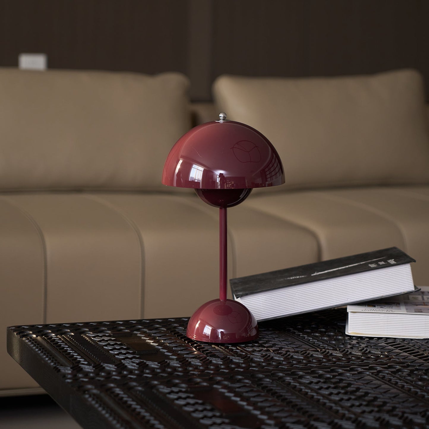 Élodie Wiederaufladbare LED-Tischleuchte mit Doppelkugeldesign