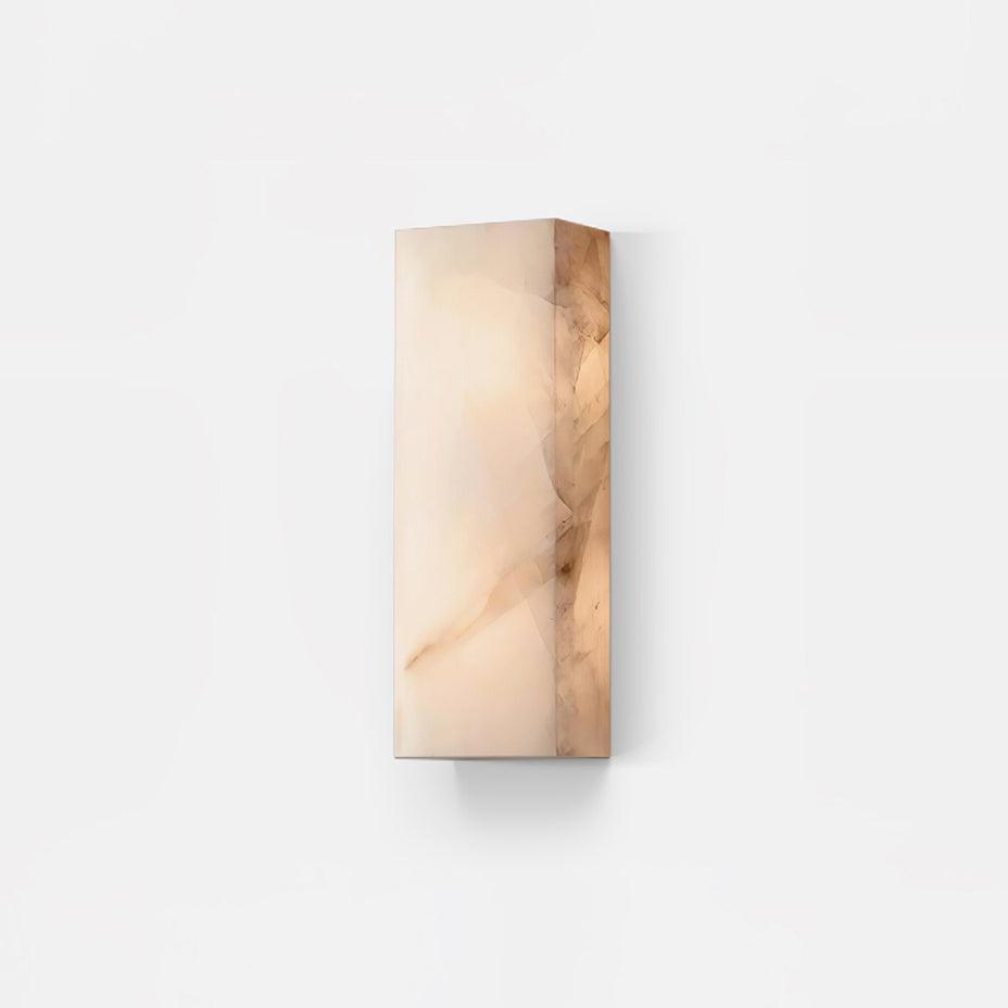 Wandleuchte Élodie, rechteckig, Alabaster, mit LED-Beleuchtung
