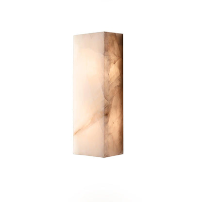 Wandleuchte Élodie, rechteckig, Alabaster, mit LED-Beleuchtung