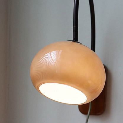 Élise Retro Glass Stone Plug-in Wall Lamp