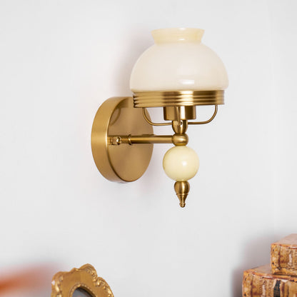 Amélie Retro Floral Wall Lamp with Glass Shade Design