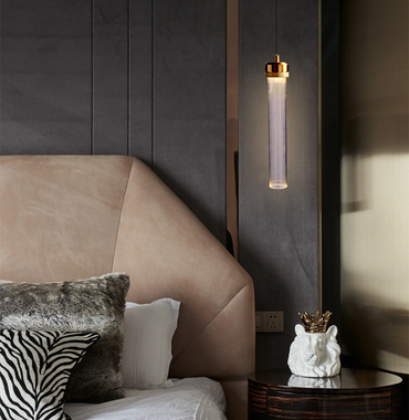 Isabelle Ripple Drop Gold Tube LED Pendant Light Modern Multi Head Fixture