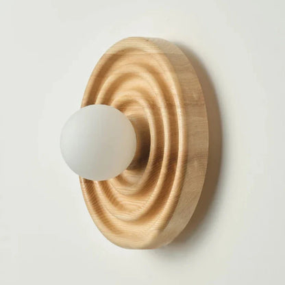 Colette Ripple Walnuss LED Wandleuchte