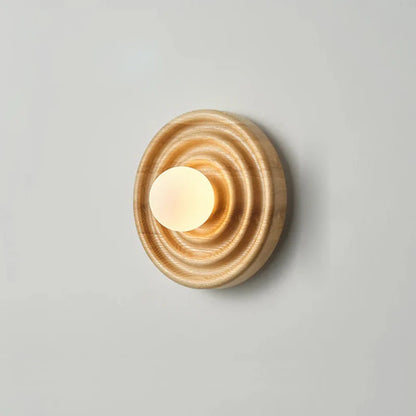 Colette Ripple Walnuss LED Wandleuchte