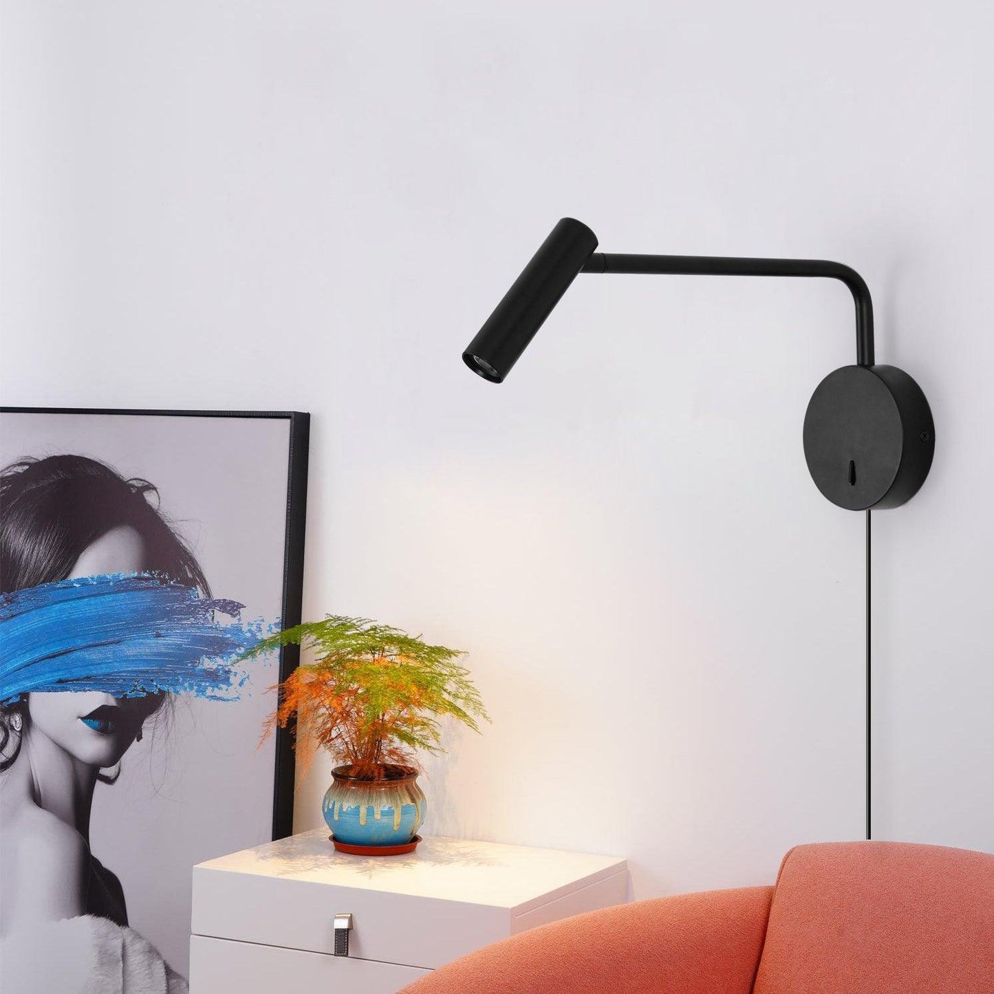 Aurélie Rizo Lese-Wandleuchte mit verstellbarem LED-Arm