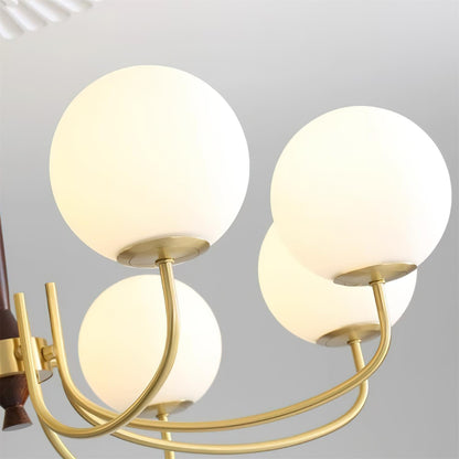 Élodie Rocky Wood & Glass Adjustable Chandelier