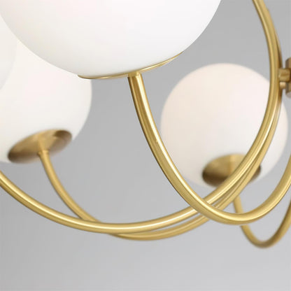 Élodie Rocky Wood & Glass Adjustable Chandelier