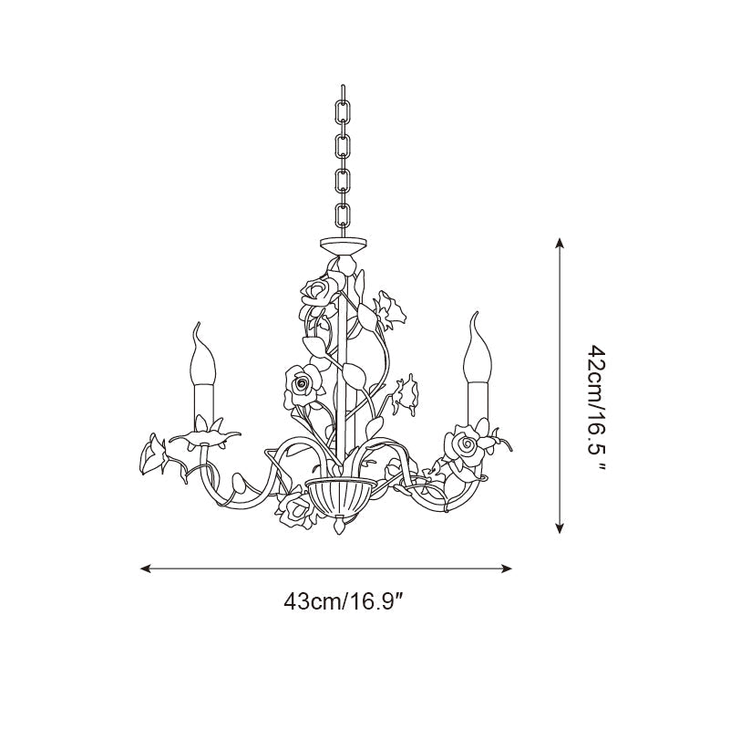 Amélie Rose Flowers Chandelier