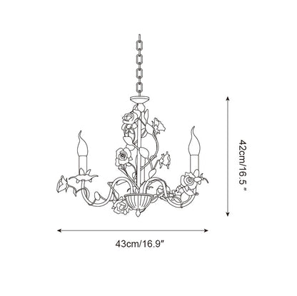 Amélie Rose Flowers Chandelier
