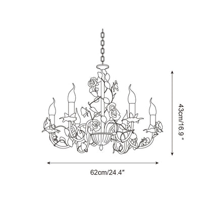 Amélie Rose Flowers Chandelier