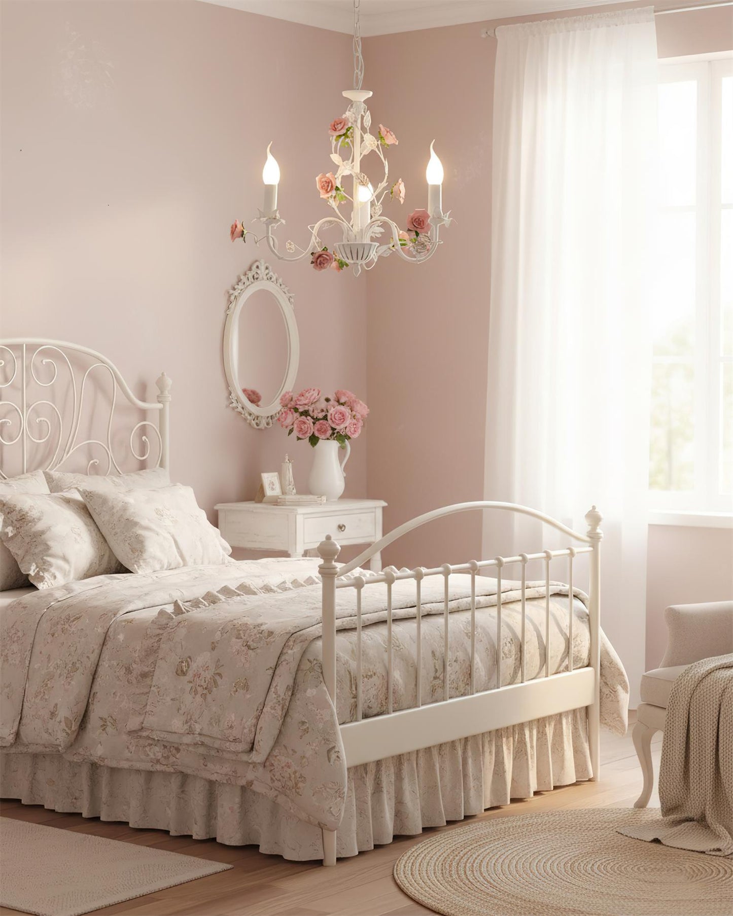 Amélie Rose Flowers Chandelier