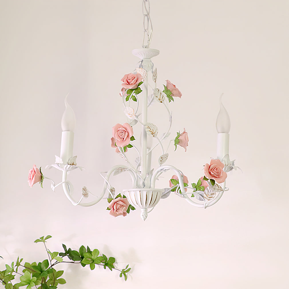 Amélie Rose Flowers Chandelier