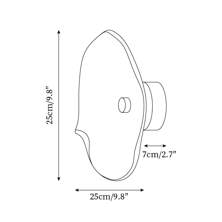 Amélie Round Nebulae Wall Light Glass and Metal LED Lighting