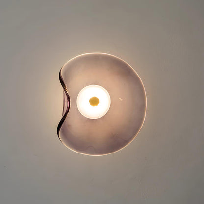 Amélie Round Nebulae Wall Light Glass and Metal LED Lighting