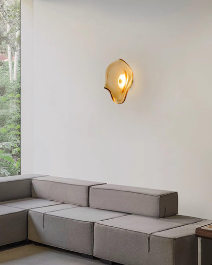 Amélie Round Nebulae Wall Light Glass and Metal LED Lighting