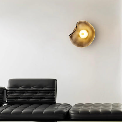Amélie Round Nebulae Wall Light Glass and Metal LED Lighting