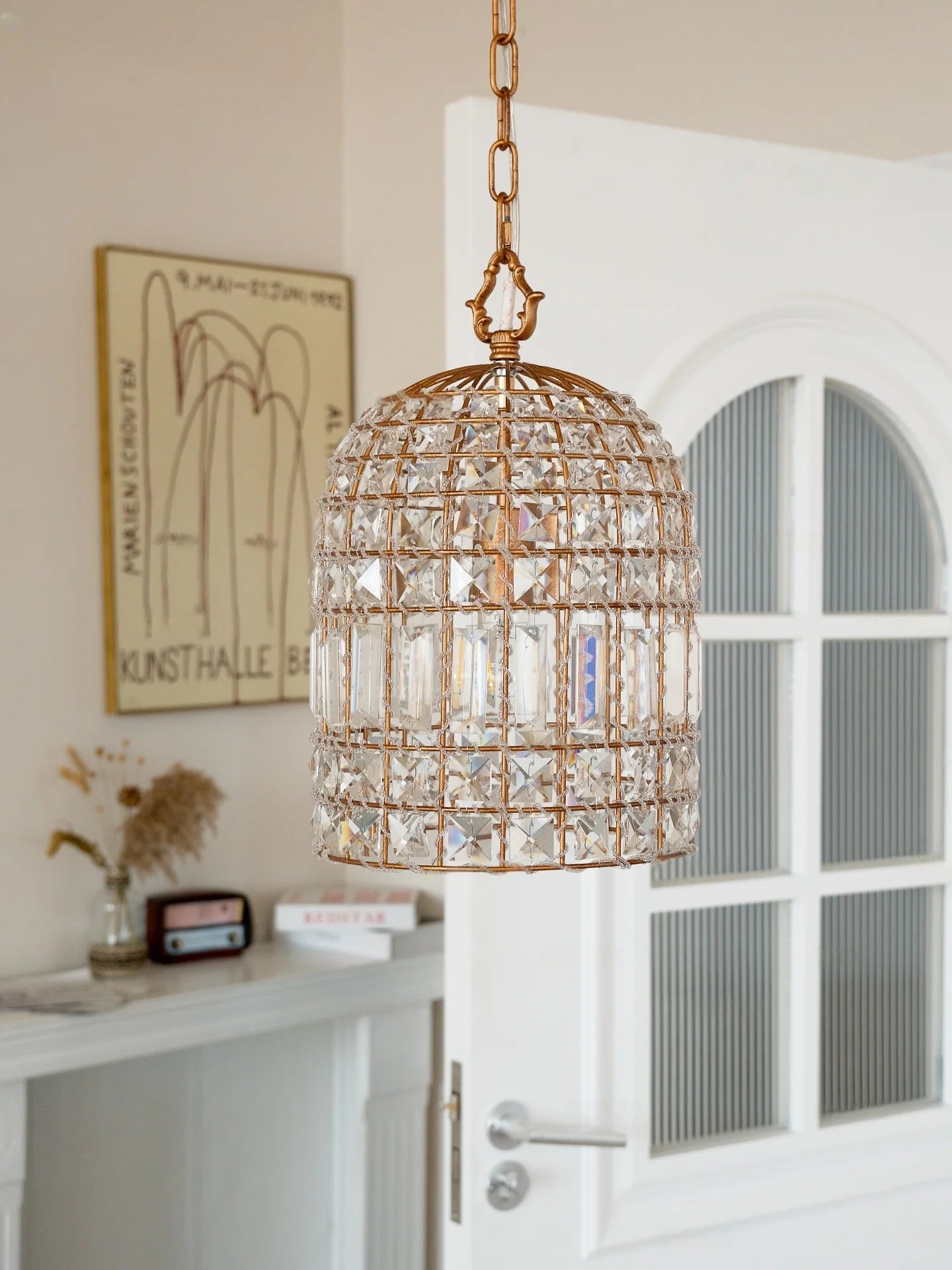 Aurélie Vintage Kristall-Hängeleuchter 6-flammig Luxus