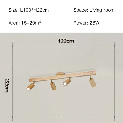 Élise Japanische Moderne Holz LED Deckenstrahler Kronleuchter