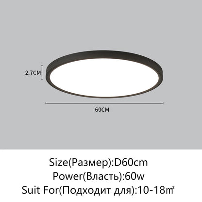 Juliette Ultradünne LED-Deckenleuchte mit Fernbedienung Modern
