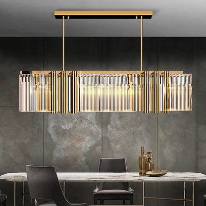 Colette Crystal Linear LED Pendant Chandelier
