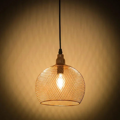 Élise Nordic Bird Cage Pendant Light E27 Rose Gold Retro Chandelier