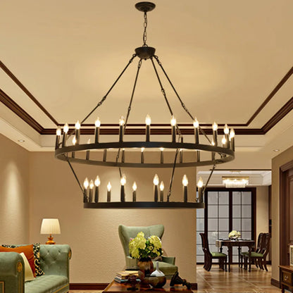 Anouk Wrought Iron Circular Pendant Light for Dining and Living Room