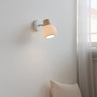 Camille Weiße Keramik LED Wandleuchte Schalter E27 Nordisch