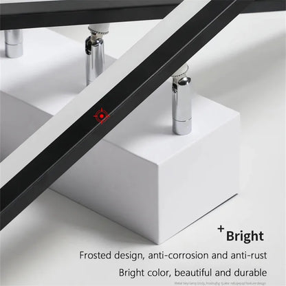 Élodie Minimalistische schwarze Linien-LED-Deckenleuchte, verstellbar