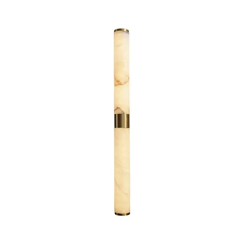 Camille Wandleuchte aus spanischem Marmor, Gold und Kupfer mit zylindrischem Schirm