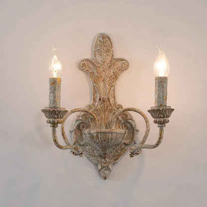 Sophie French Antique Dual Head Iron Wall Lamp E14 Retro Wandleuchte