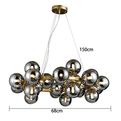 Sophie Glass Bubble Pendant Chandelier for Modern Living Spaces