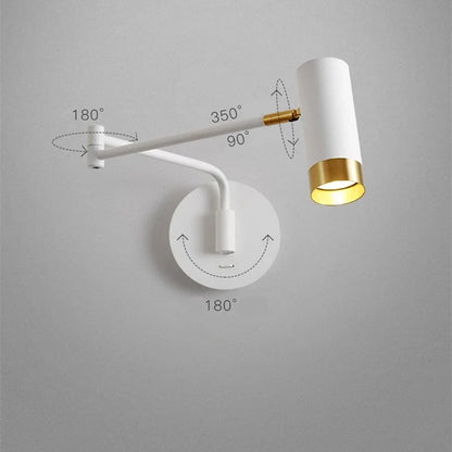 Verstellbare Victoire Wandleuchte mit modernem Metalldesign