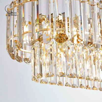 Geneviève Gold Crystal Dining Chandelier