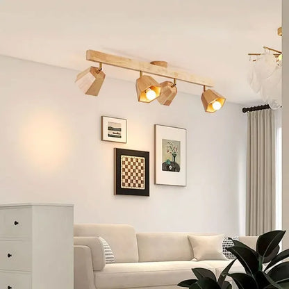 Élise Japanische Moderne Holz LED Deckenstrahler Kronleuchter