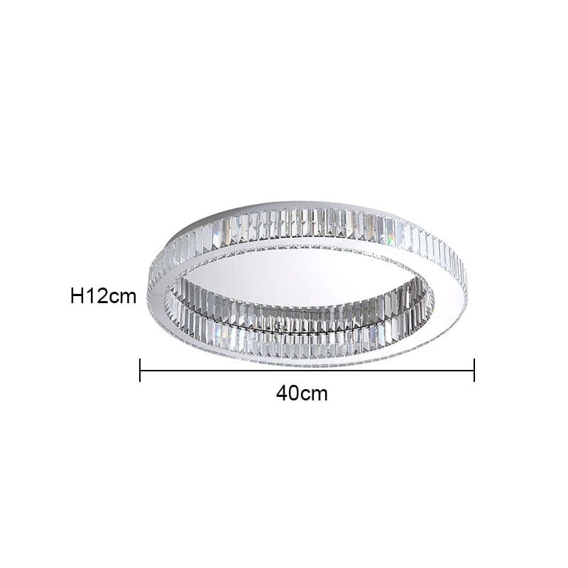 Brigitte Ring Crystal Flush Mount Bedroom Chandelier