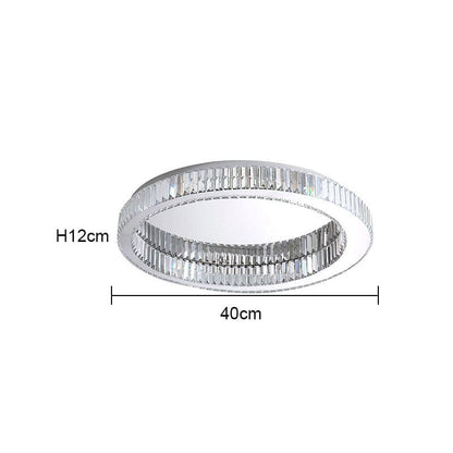 Brigitte Ring Crystal Flush Mount Bedroom Chandelier