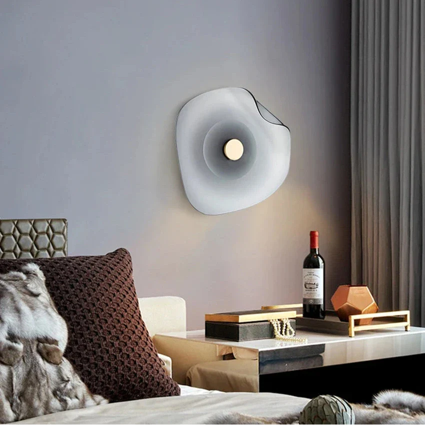 Élise Halo LED-Wandleuchte mit Glasschirm