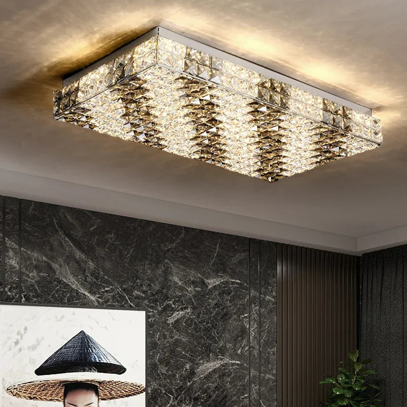 Élodie Moderne Luxus K9 Kristall LED Deckenlampe für Wohn-, Esszimmer, Schlafzimmer, Zuhause, Innenbeleuchtung