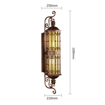 Camille Retro Gold Wasserdichte Aluminium LED Außenwandleuchte E27
