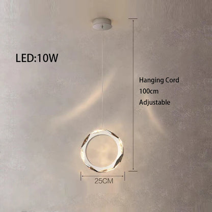 Élodie 2025 Moderner Ring Kristall LED Dimmbare Deckenleuchte Silber Dekor Lampe