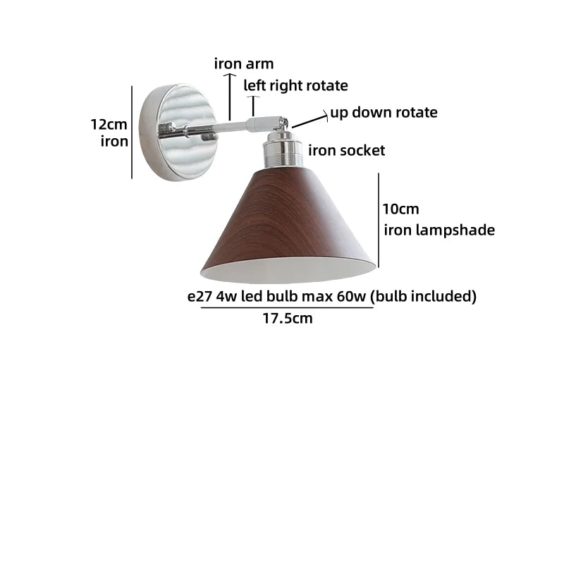 Camille Moderne Glas Eisen LED Wandleuchte Drehbares Design