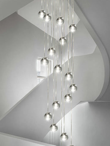 Seraphine Kristall-Wendeltreppen-Kronleuchter für luxuriöse Loft-Innenräume