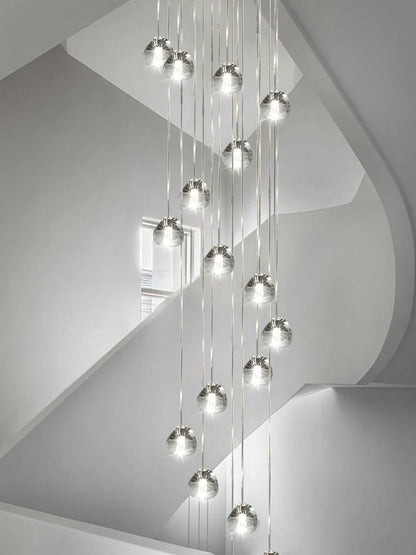 Seraphine Kristall-Wendeltreppen-Kronleuchter für luxuriöse Loft-Innenräume