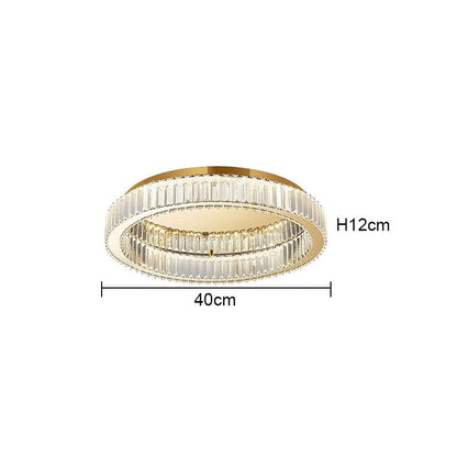 Brigitte Ring Crystal Flush Mount Bedroom Chandelier