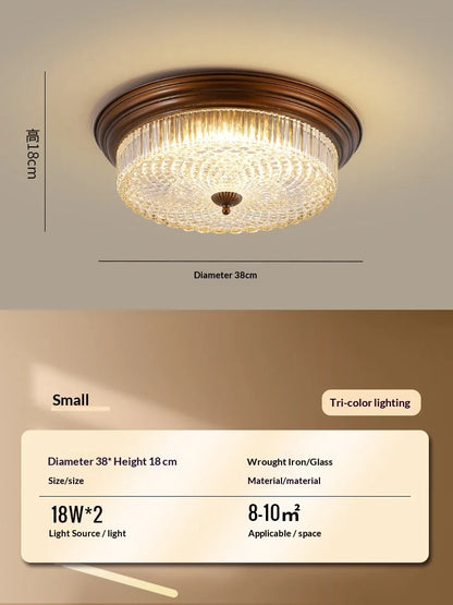 Geneviève Retro Ceiling Lamp Glass Metal Ambient Light