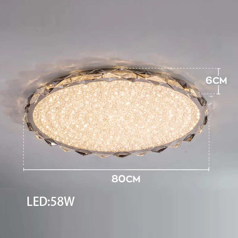 Élodie 2025 Moderner Ring Kristall LED Dimmbare Deckenleuchte Silber Dekor Lampe