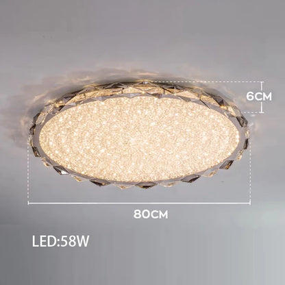Élodie 2025 Moderner Ring Kristall LED Dimmbare Deckenleuchte Silber Dekor Lampe