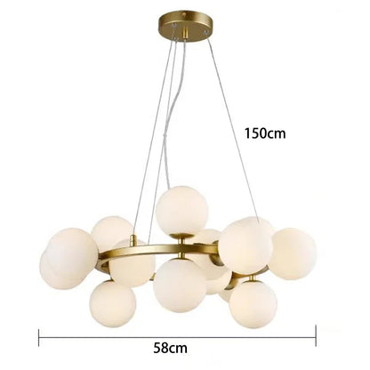 Sophie Glass Bubble Pendant Chandelier for Modern Living Spaces