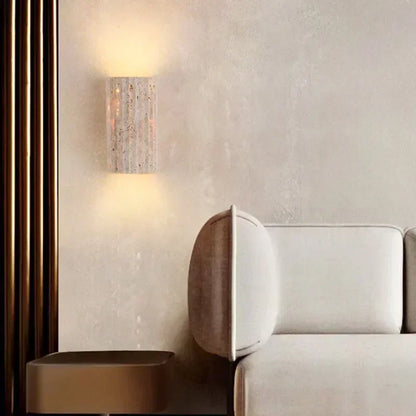 Yvonne Wabi-Sabi Stein-LED-Wandleuchte